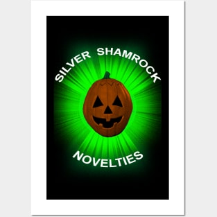 Silver Shamrock Pumpkin Head Posters and Art